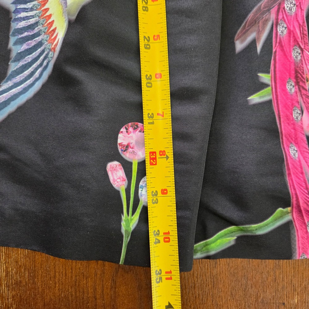 Ted Baker Fit Flare Skater Dress Cap Sleeve Floral Bird‎ Print Party - Picture 11 of 12